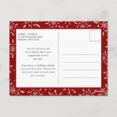 Aankondiging Verloving PHOTO Snowflake Winter Briefkaart (Achterkant)
