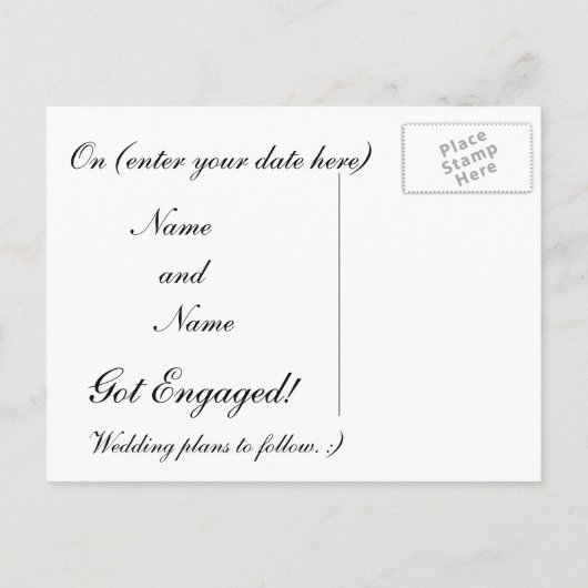 Aankondiging verloving Post Kaart (Achterkant)