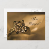 Aankondiging Verloving Princess Cut Diamond Ring (Voorkant / Achterkant)