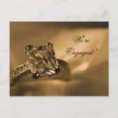 Aankondiging Verloving Princess Cut Diamond Ring (Voorkant)