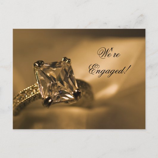 Aankondiging Verloving Princess Cut Diamond Ring (Voorkant)