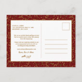 Aankondiging Verlovingskaart Rood Goud 3 Foto (Achterkant)