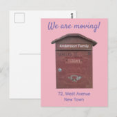 Aankondiging verplaatsen Rode Mailbox Aangepaste t Briefkaart (Voorkant / Achterkant)