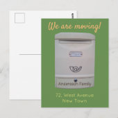 Aankondiging verplaatsen Witte Mailbox Aangepaste  Briefkaart (Voorkant / Achterkant)