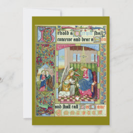 Aankondiging Victoriaans Era Kerst Kaart