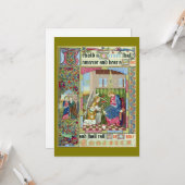 Aankondiging Victoriaans Era Kerst Kaart (Voorkant / Achterkant in situ)