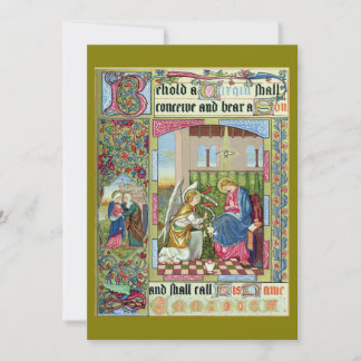 Aankondiging Victoriaans Era Kerst Kaart