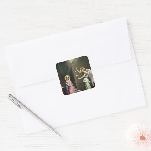aankondiging; vierkante sticker (Envelop)
