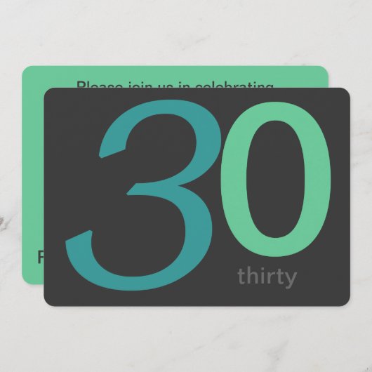 Aankondiging voor 30e verjaardag van Charcoal en B (Voorkant / Achterkant)