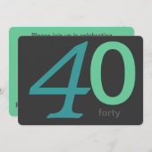 Aankondiging voor 40e verjaardag van Charcoal en B (Voorkant / Achterkant)