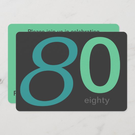 Aankondiging voor 80e verjaardag van Charcoal and  (Voorkant / Achterkant)