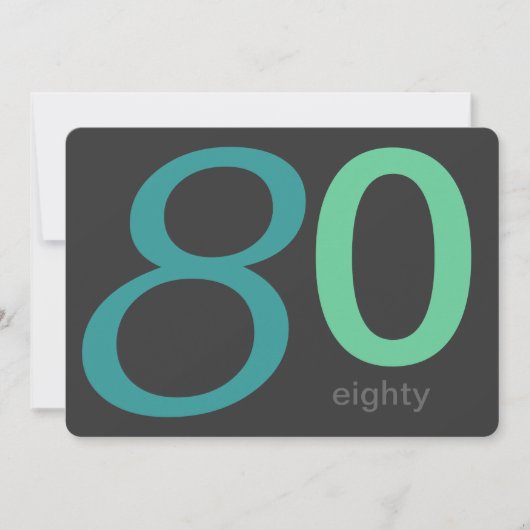 Aankondiging voor 80e verjaardag van Charcoal and  (Voorkant)