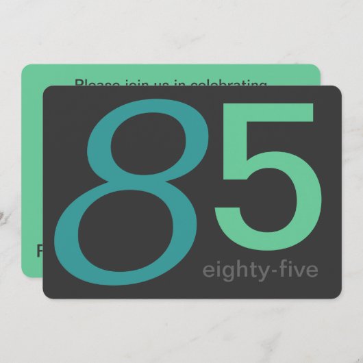 Aankondiging voor 85e verjaardag van Charsteenkool (Voorkant / Achterkant)