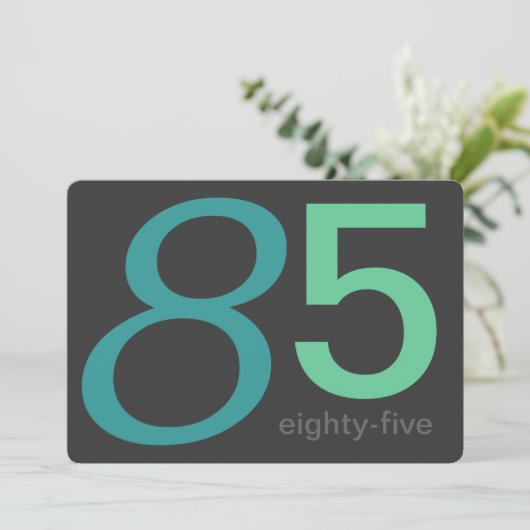 Aankondiging voor 85e verjaardag van Charsteenkool (Staand voorkant)