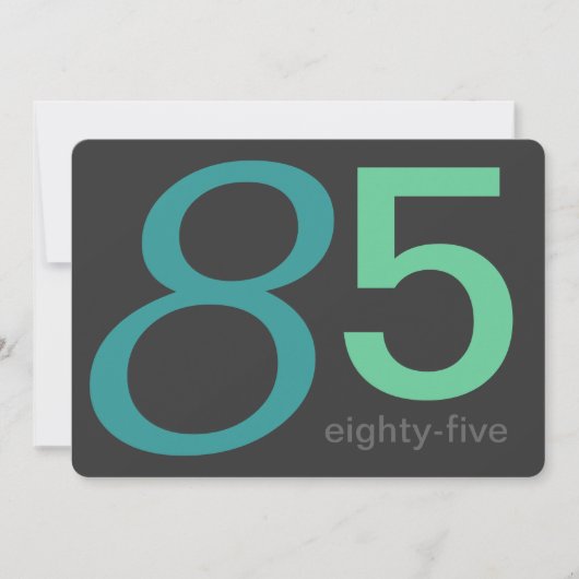 Aankondiging voor 85e verjaardag van Charsteenkool (Voorkant)