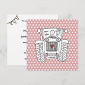 Aankondiging voor Aangepaste landbruiloft tractor (Voorkant / Achterkant)