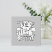 Aankondiging voor Aangepaste landbruiloft tractor (Staand voorkant)