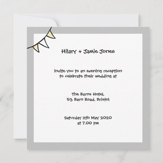 Aankondiging voor Aangepaste landbruiloft tractor (Achterkant)