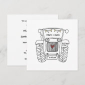 Aankondiging voor Aangepaste landbruiloft tractor (Voorkant / Achterkant)