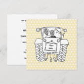 Aankondiging voor Aangepaste landbruiloft tractor (Voorkant / Achterkant)