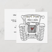 Aankondiging voor Aangepaste landbruiloft tractor (Voorkant / Achterkant)