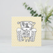 Aankondiging voor Aangepaste landbruiloft tractor (Staand voorkant)