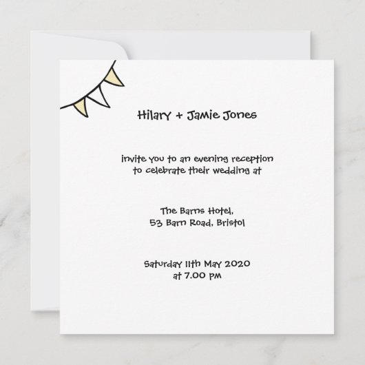 Aankondiging voor Aangepaste landbruiloft tractor (Achterkant)