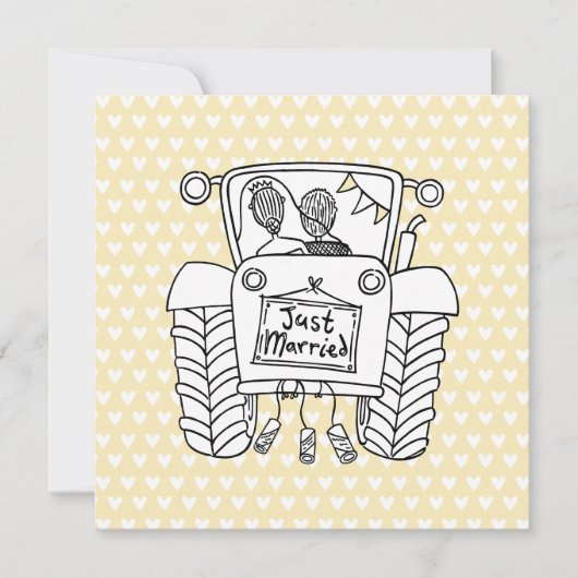 Aankondiging voor Aangepaste landbruiloft tractor (Voorkant)