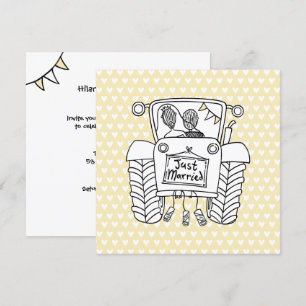 Aankondiging voor Aangepaste landbruiloft tractor