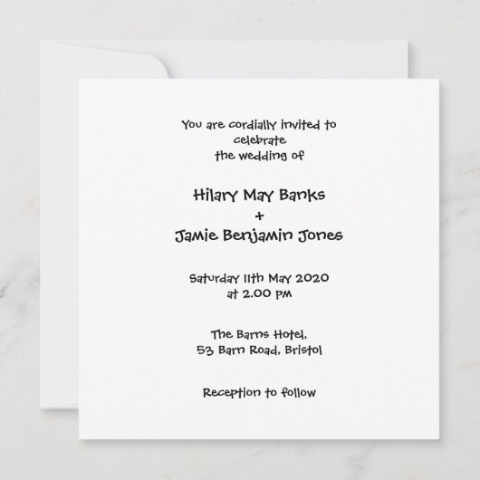 Aankondiging voor Aangepaste landbruiloft tractor (Achterkant)