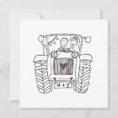 Aankondiging voor Aangepaste landbruiloft tractor (Voorkant)