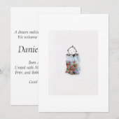 Aankondiging voor adoptie van snoepgoed (Voorkant / Achterkant)