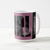 Aankondiging voor baby-meisje - Sonogram met ZEER  Koffiemok (Voorkant rechts)