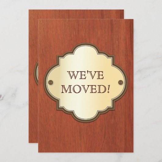 Aankondiging voor beweging deur Plaque (Voorkant / Achterkant)