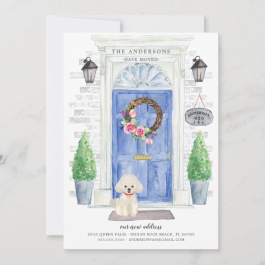 Aankondiging voor beweging van witte portier voora (Voorkant)