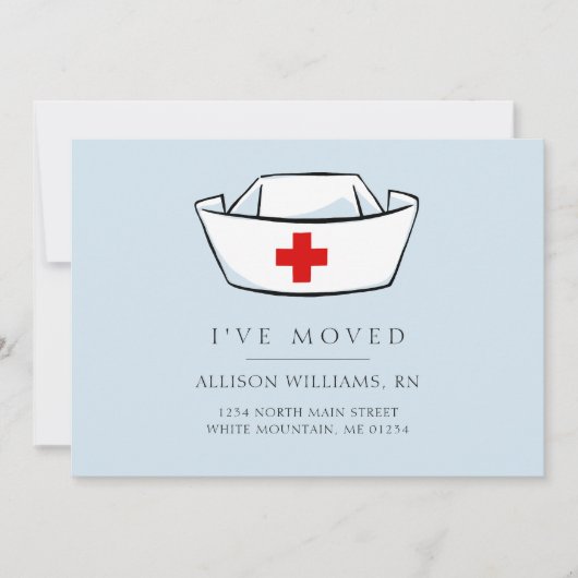 Aankondiging voor blauwe verplaatsing van zuster P (Voorkant)