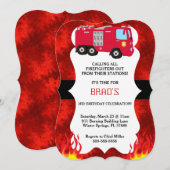 Aankondiging voor brandbestrijding in brandweeraut (Voorkant / Achterkant)