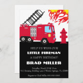 Aankondiging voor brandbestrijding in brandweeraut (Voorkant / Achterkant)