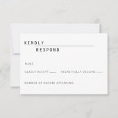 Aankondiging voor Carly Modern RSVP-kaart (Voorkant)