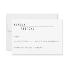 Aankondiging voor Carly Modern RSVP-kaart