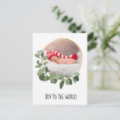 Aankondiging voor de eerste kerstbevalling van de  briefkaart (Staand voorkant)