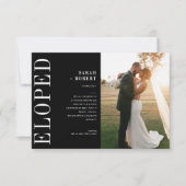 Aankondiging voor de zwarte en witte bruiloft (Voorkant)