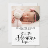 Aankondiging voor geboorte van een pasgeboren foto (Voorkant)