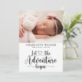 Aankondiging voor geboorte van een pasgeboren foto (Staand voorkant)