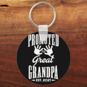 Aankondiging voor Grote Opa EST. 2021 Sleutelhanger (Voorkant)