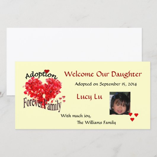 Aankondiging voor het aannemen van foto's van Fore (Voorkant / Achterkant)