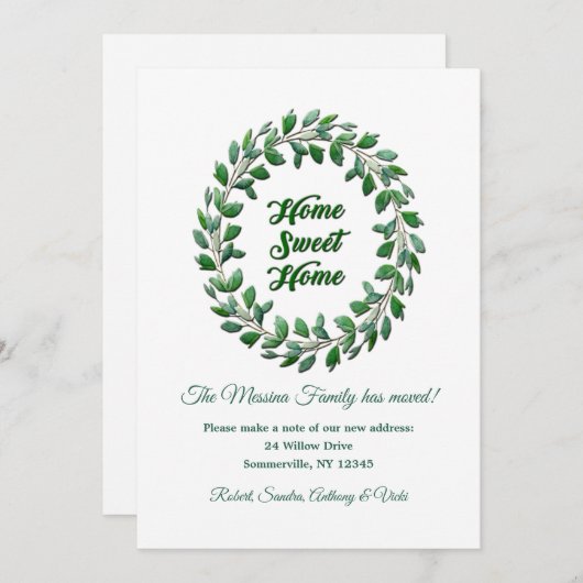 Aankondiging voor Home-verplaatsing (Voorkant / Achterkant)