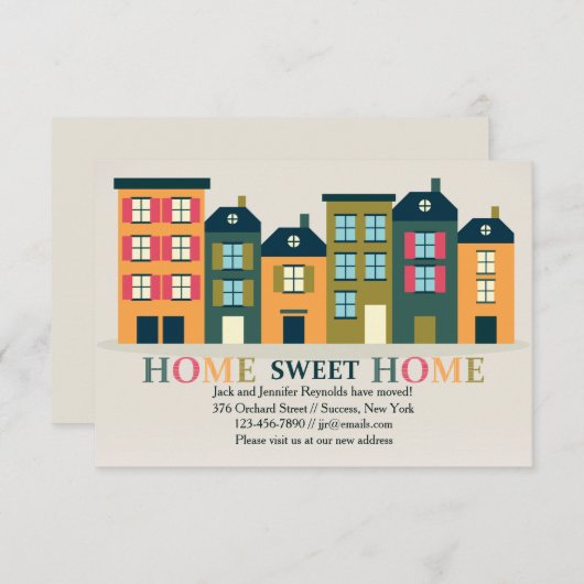 Aankondiging voor Home-verplaatsing thuis (Voorkant / Achterkant)