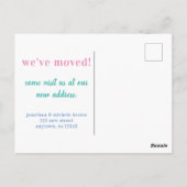 Aankondiging voor Home-verplaatsing thuis Briefkaart (Achterkant)