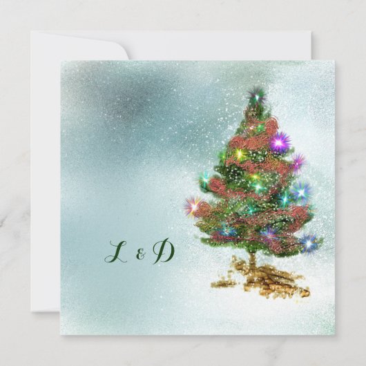 Aankondiging voor kerstbomen voor aangepaste bruil (Achterkant)